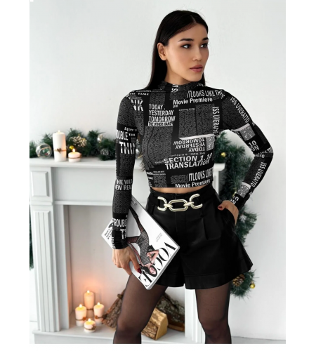 Dijital Baskılı Uzun Kol Bluz