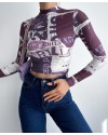 Dijital Baskılı Uzun Kol Bluz