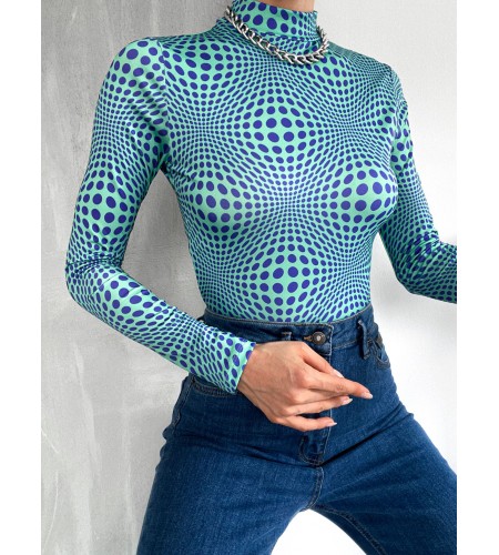 Dijital Baskılı Uzun Kol Bluz