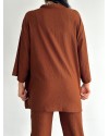 Kahve Kimono Bürümcük Takım Elbise