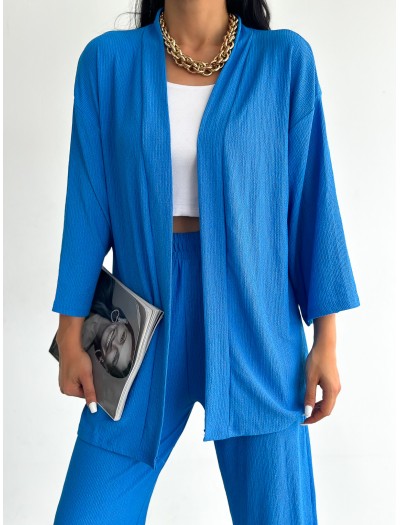 Mavi Kimono Bürümcük Takım Elbise