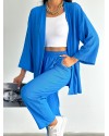 Mavi Kimono Bürümcük Takım Elbise